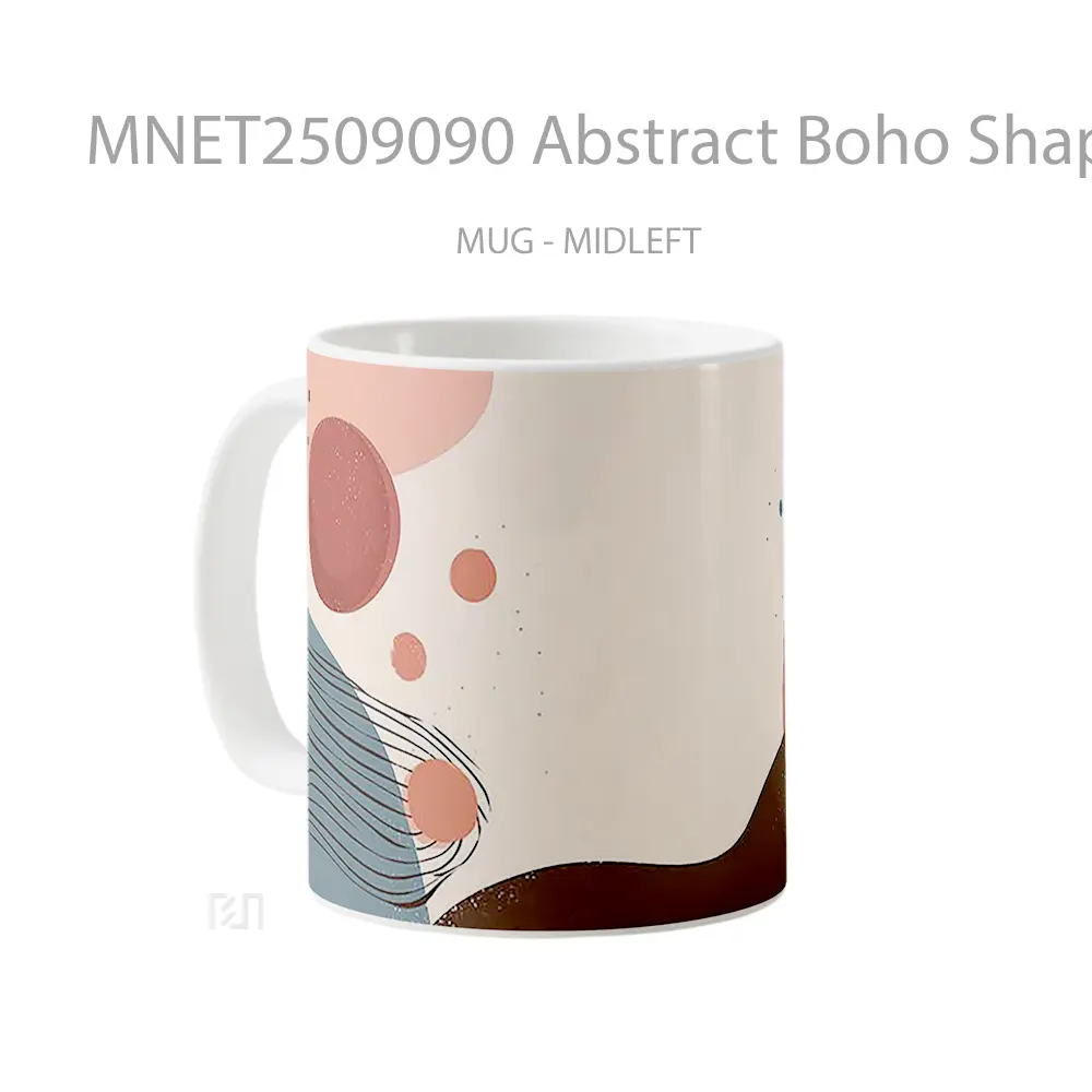 Abstract Boho Shapes Minimalist Mug MNET2509090 - All-side / Desain