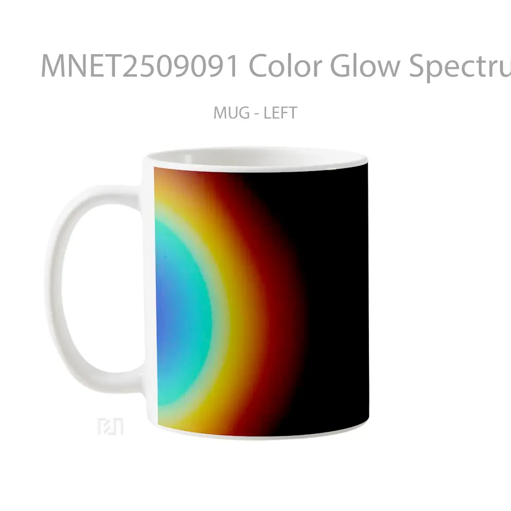 Color Glow Spectrum Gradient Black Mug MNET2509091 - All-side / Desain