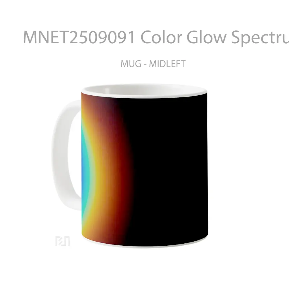 Color Glow Spectrum Gradient Black Mug MNET2509091 - All-side / Desain