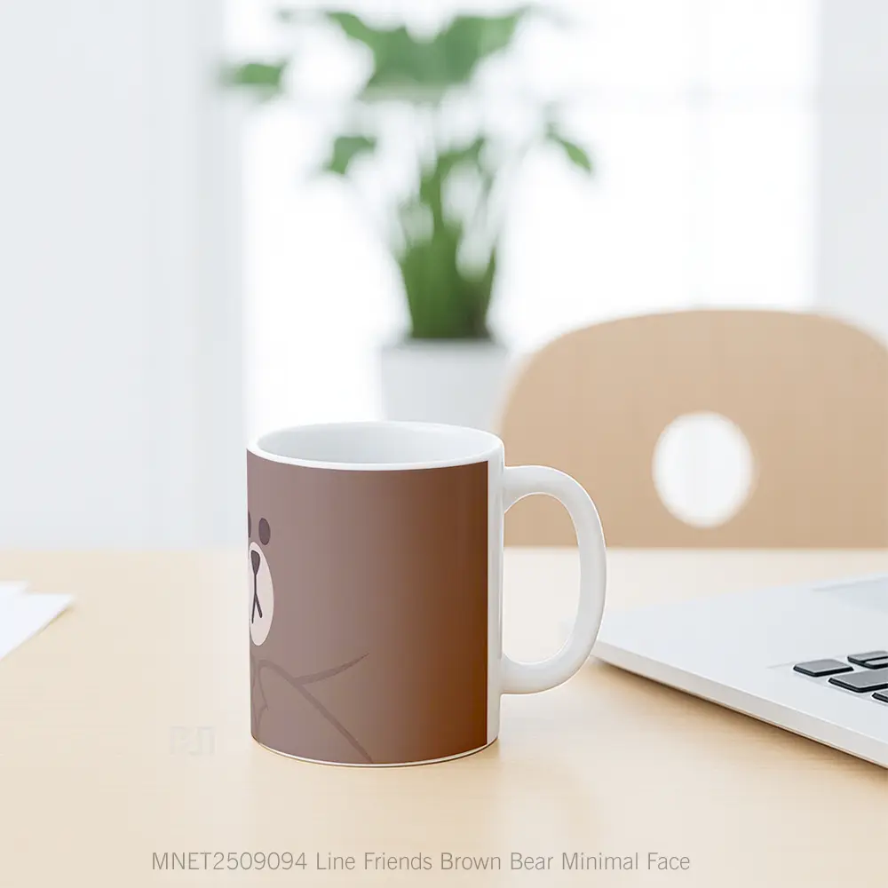 Line Friends Brown Bear Minimal Face Mug MNET2509094 - All-side / Desain