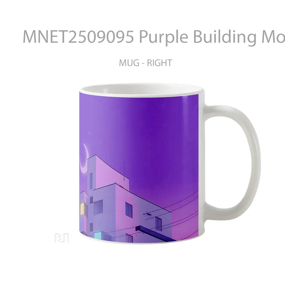 Purple Building Moonlight Aesthetic Mug MNET2509095
