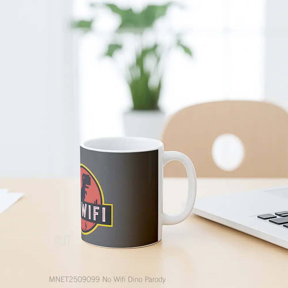 No Wifi Dino Parody Mug MNET2509099 - All-side / Desain