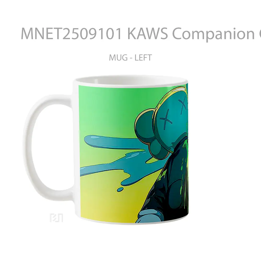 Kaws Companion Green Splatter Mug MNET2509101 - All-side / Desain