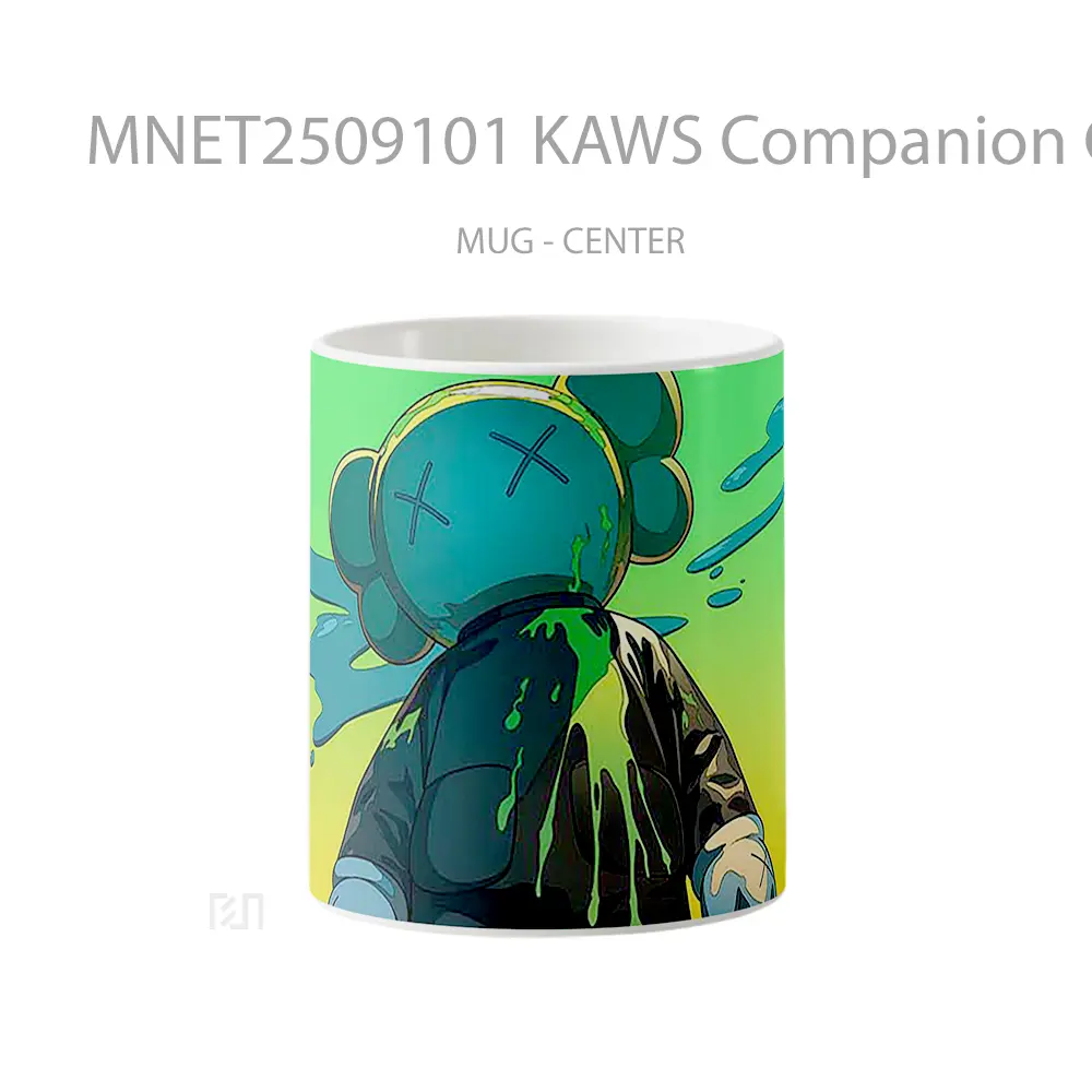 Kaws Companion Green Splatter Mug MNET2509101 - All-side / Desain