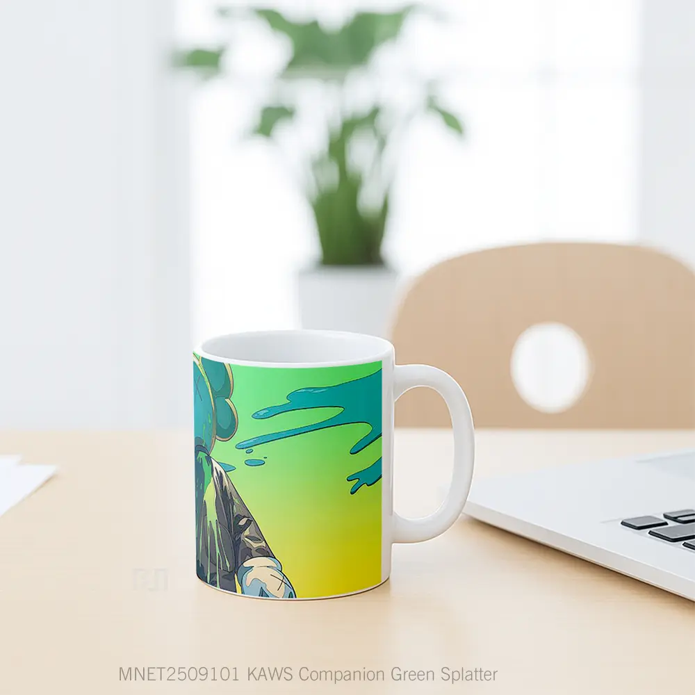 Kaws Companion Green Splatter Mug MNET2509101 - All-side / Desain