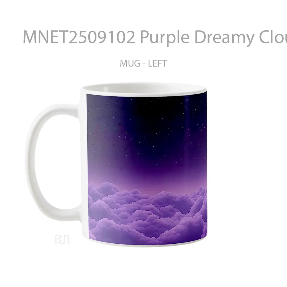 Purple Dreamy Clouds Sky Aesthetic Mug MNET2509102 - All-side / Desain