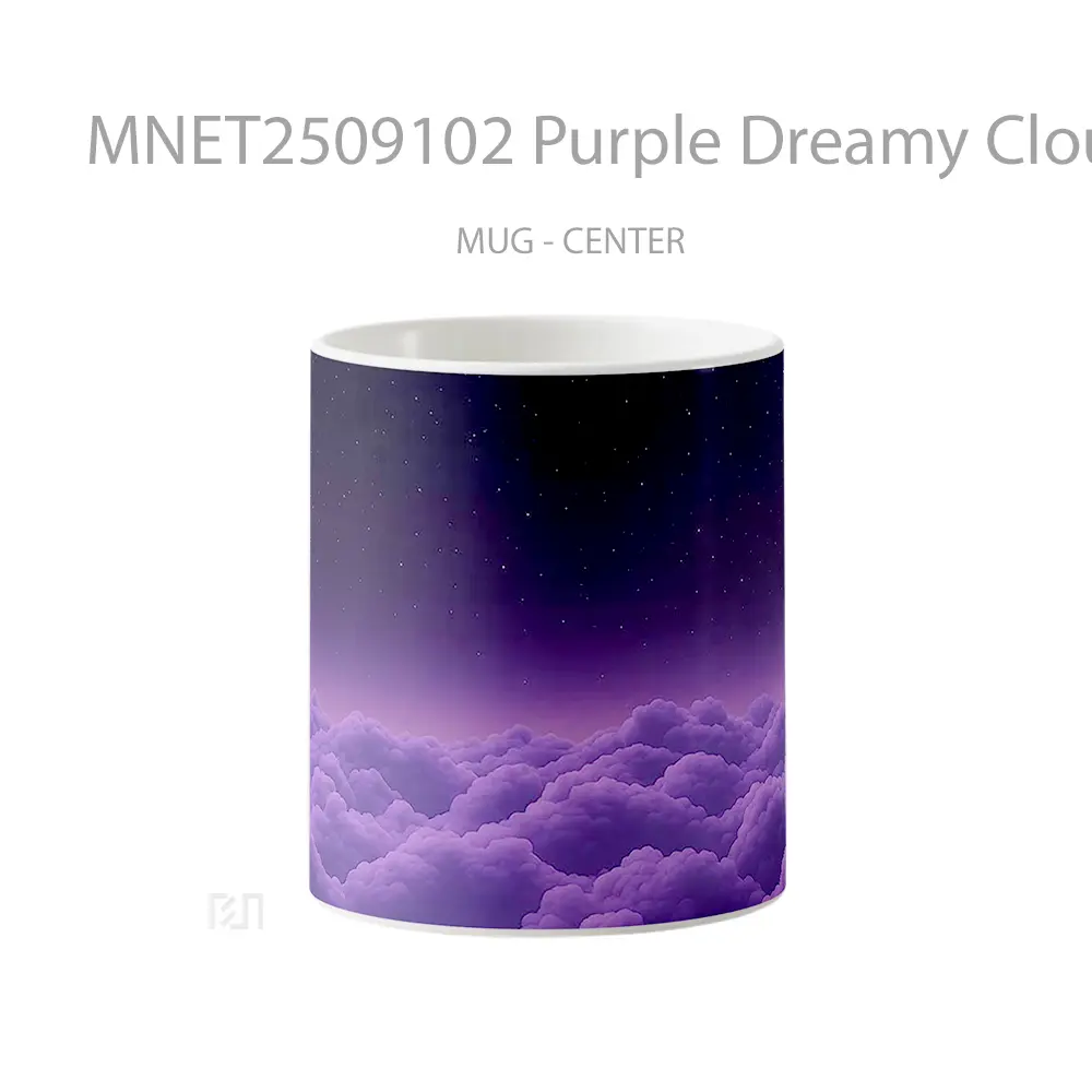 Purple Dreamy Clouds Sky Aesthetic Mug MNET2509102 - All-side / Desain
