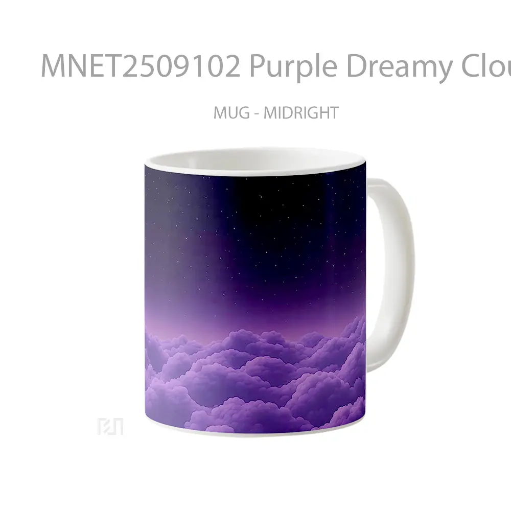 Purple Dreamy Clouds Sky Aesthetic Mug MNET2509102 - All-side / Desain