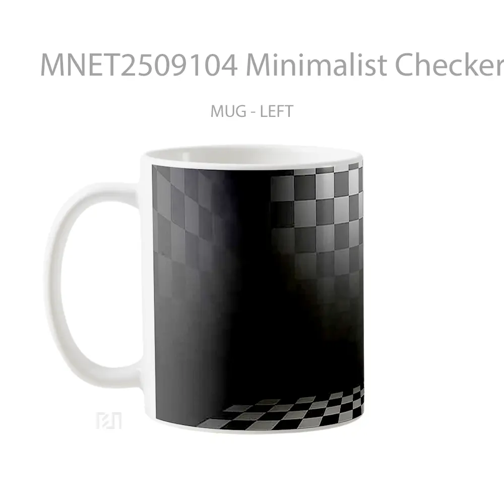 Minimalist Checkered Floor Pattern Mug MNET2509104 - All-side / Desain