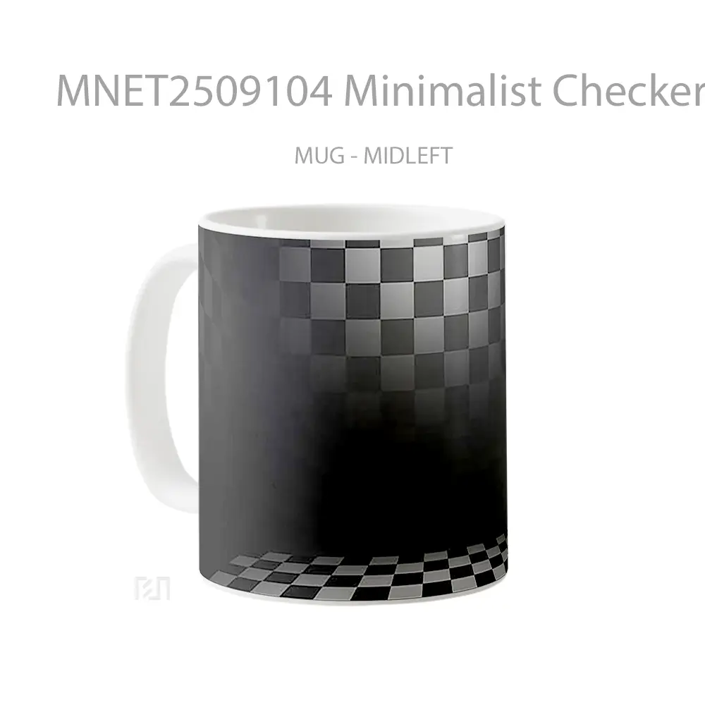 Minimalist Checkered Floor Pattern Mug MNET2509104 - All-side / Desain