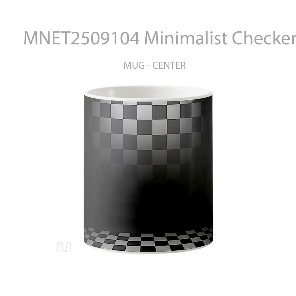 Minimalist Checkered Floor Pattern Mug MNET2509104 - All-side / Desain
