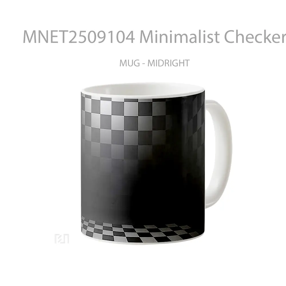 Minimalist Checkered Floor Pattern Mug MNET2509104 - All-side / Desain