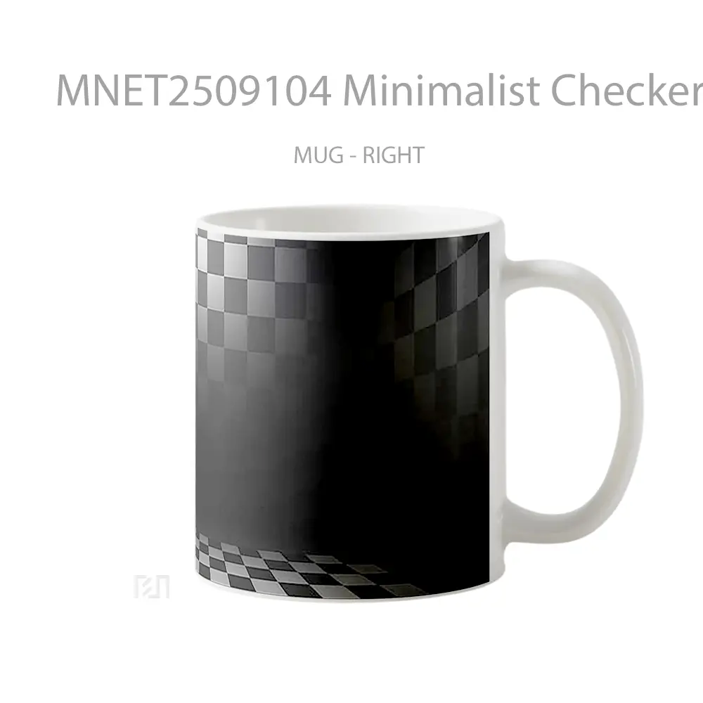 Minimalist Checkered Floor Pattern Mug MNET2509104