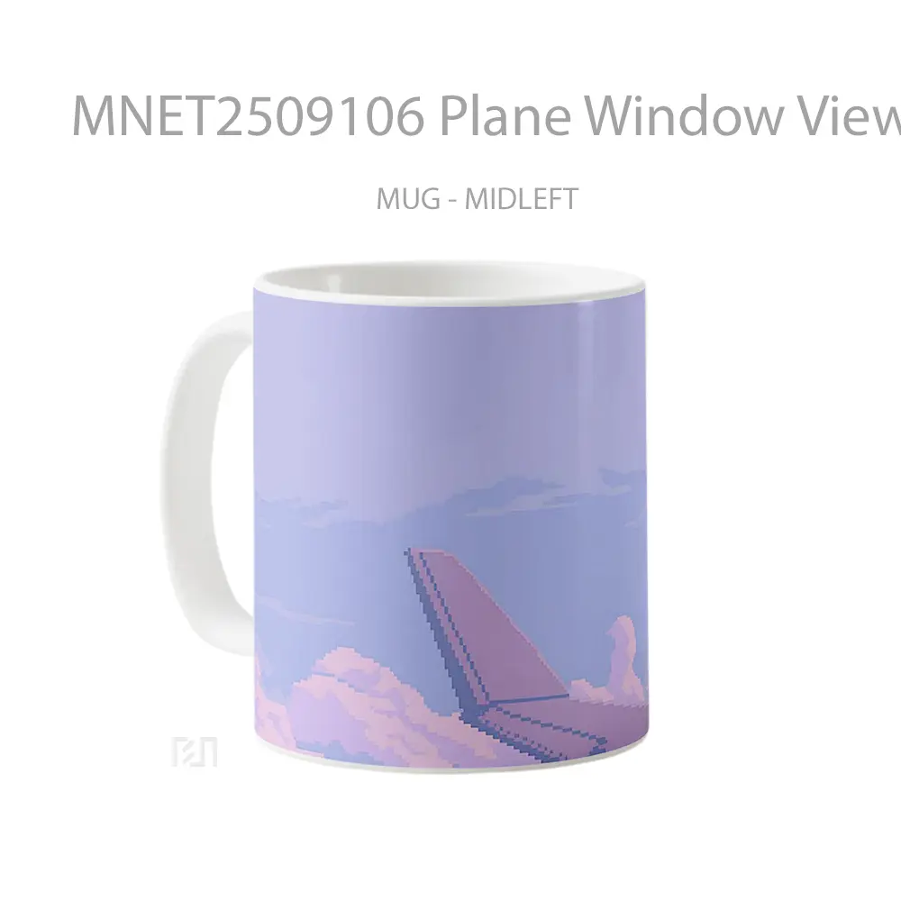 Plane Window View Pixel Mug MNET2509106 - All-side / Desain