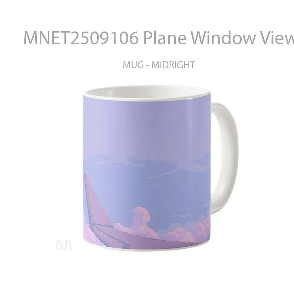 Plane Window View Pixel Mug MNET2509106 - All-side / Desain