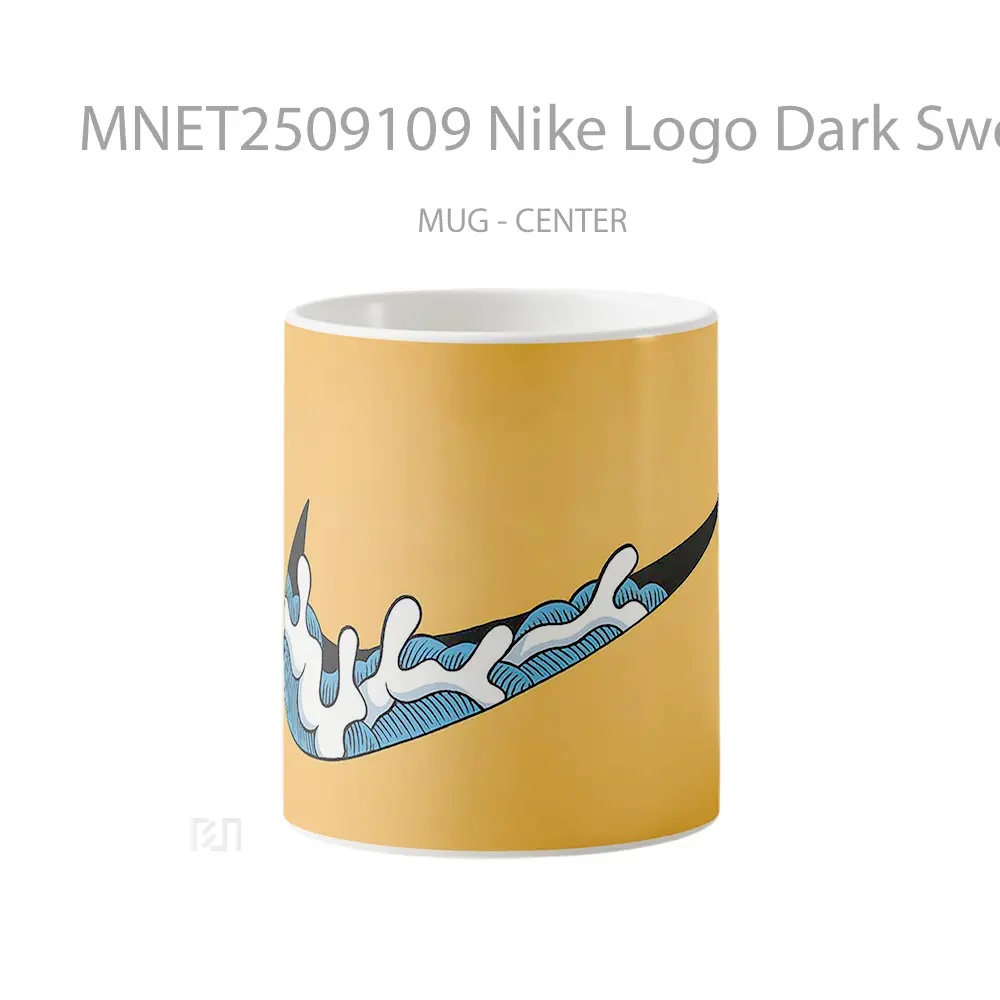 Nike Logo Dark Swoosh Orange Mug MNET2509109 - All-side / Desain