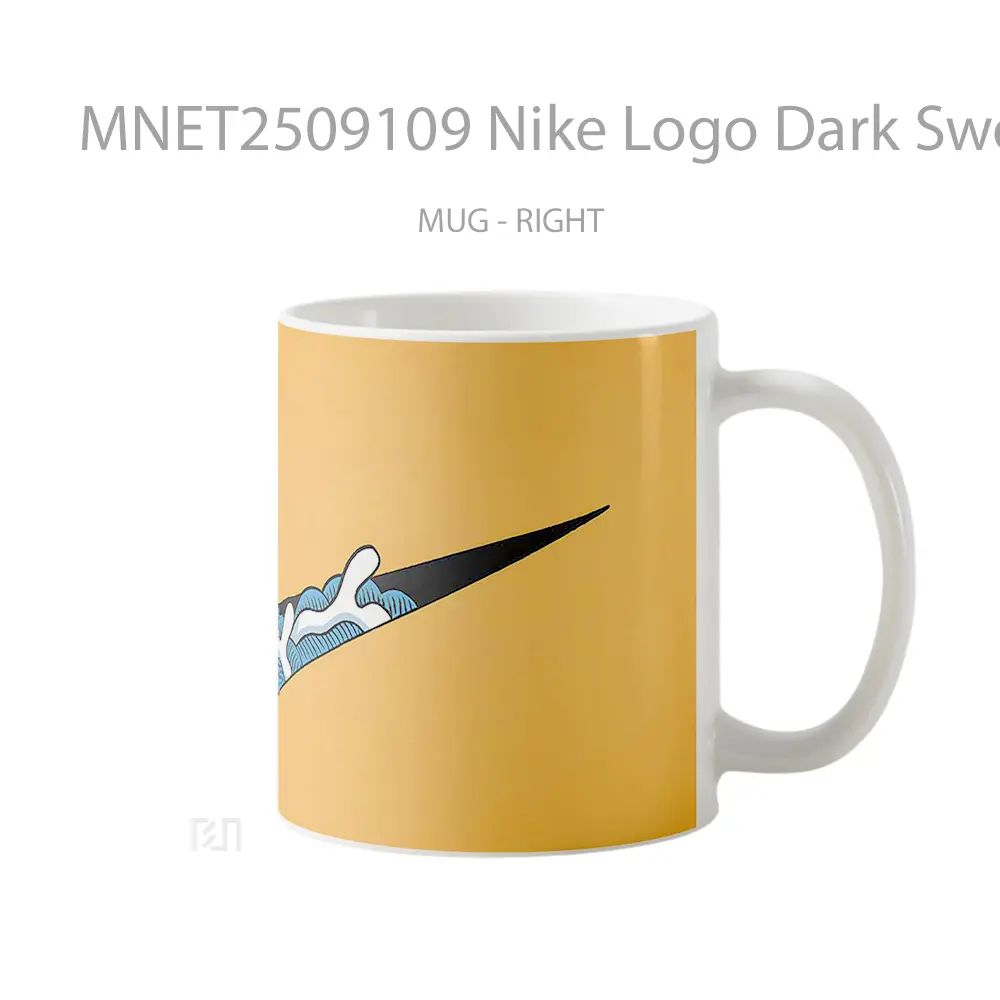 Nike Logo Dark Swoosh Orange Mug MNET2509109