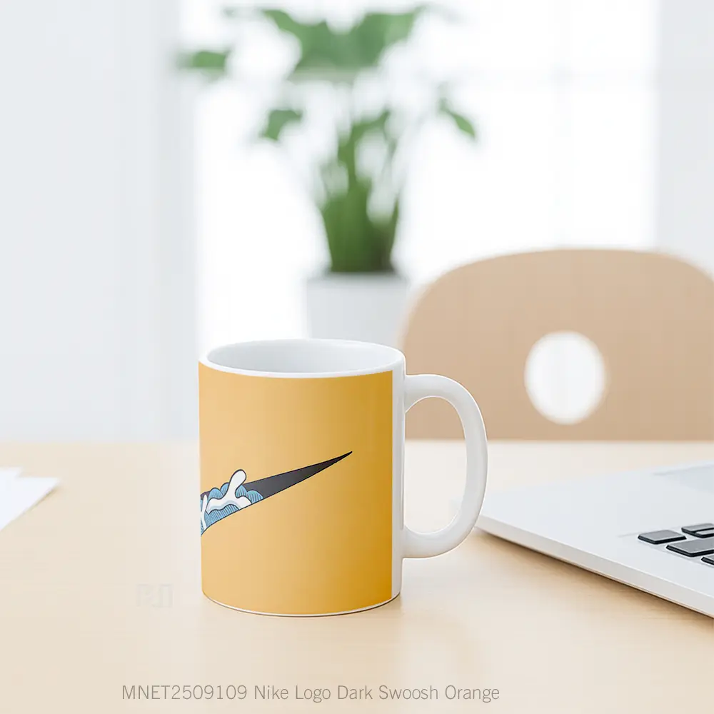 Nike Logo Dark Swoosh Orange Mug MNET2509109 - All-side / Desain
