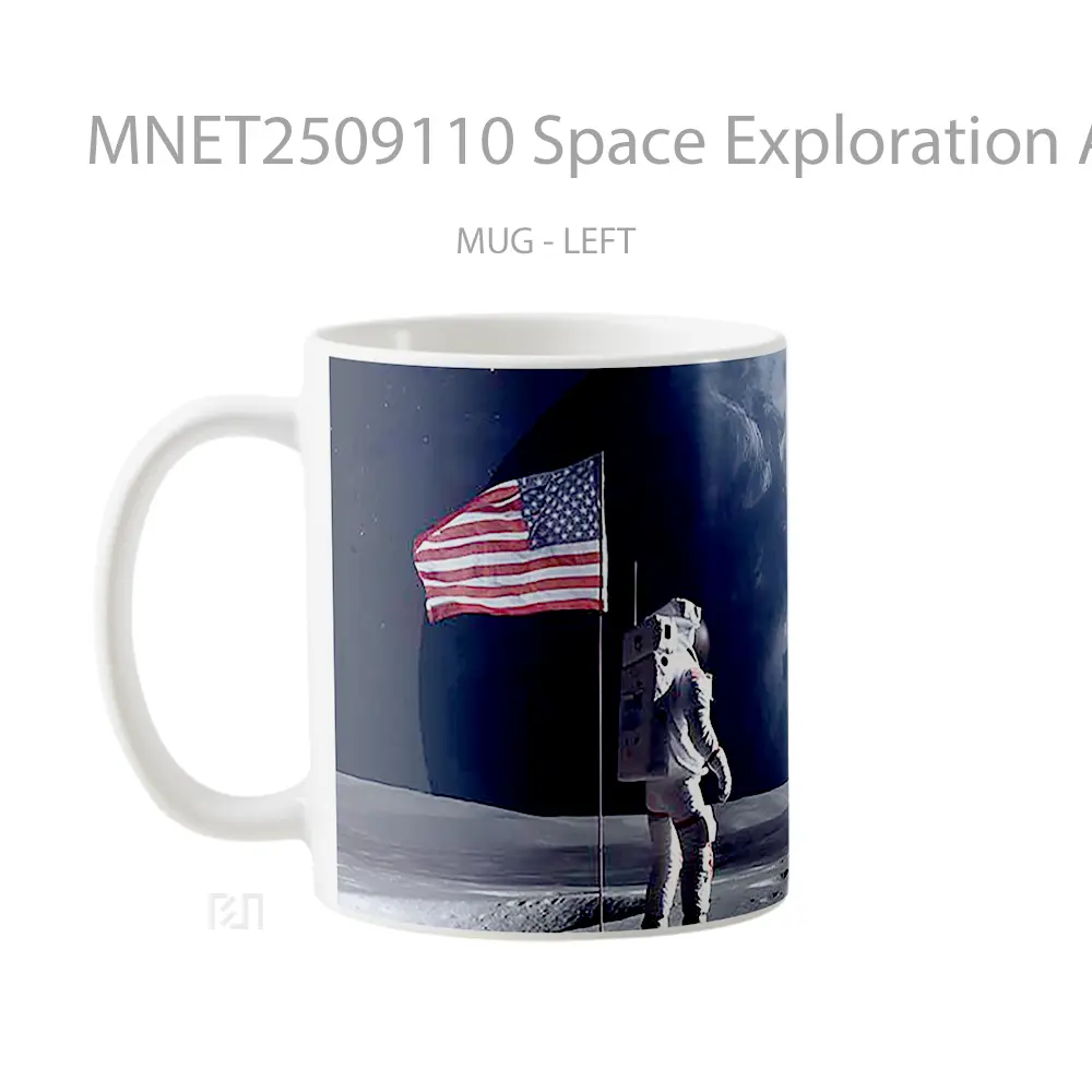 Space Exploration Astronaut Moon Earth Mug MNET2509110 - All-side / Desain