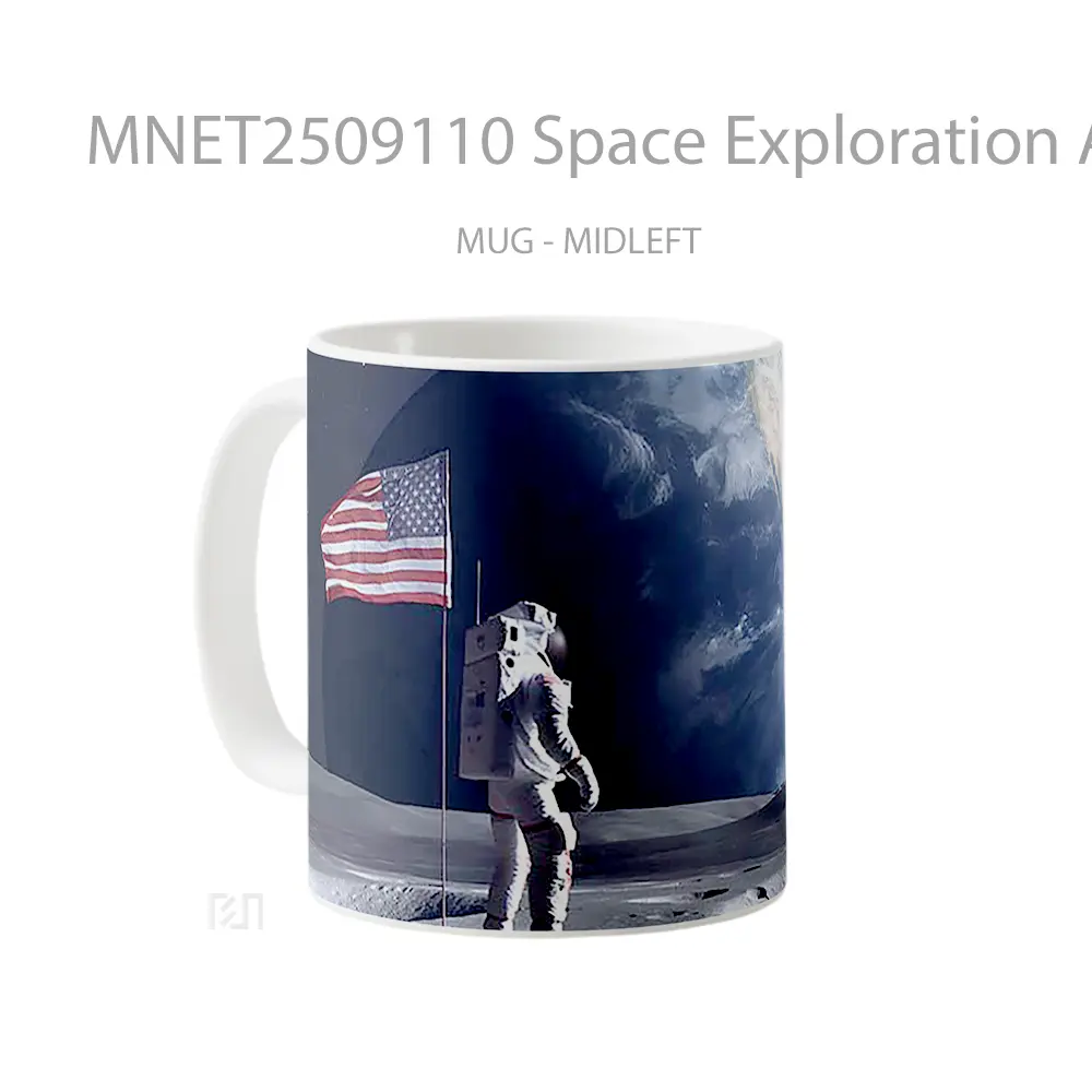 Space Exploration Astronaut Moon Earth Mug MNET2509110 - All-side / Desain