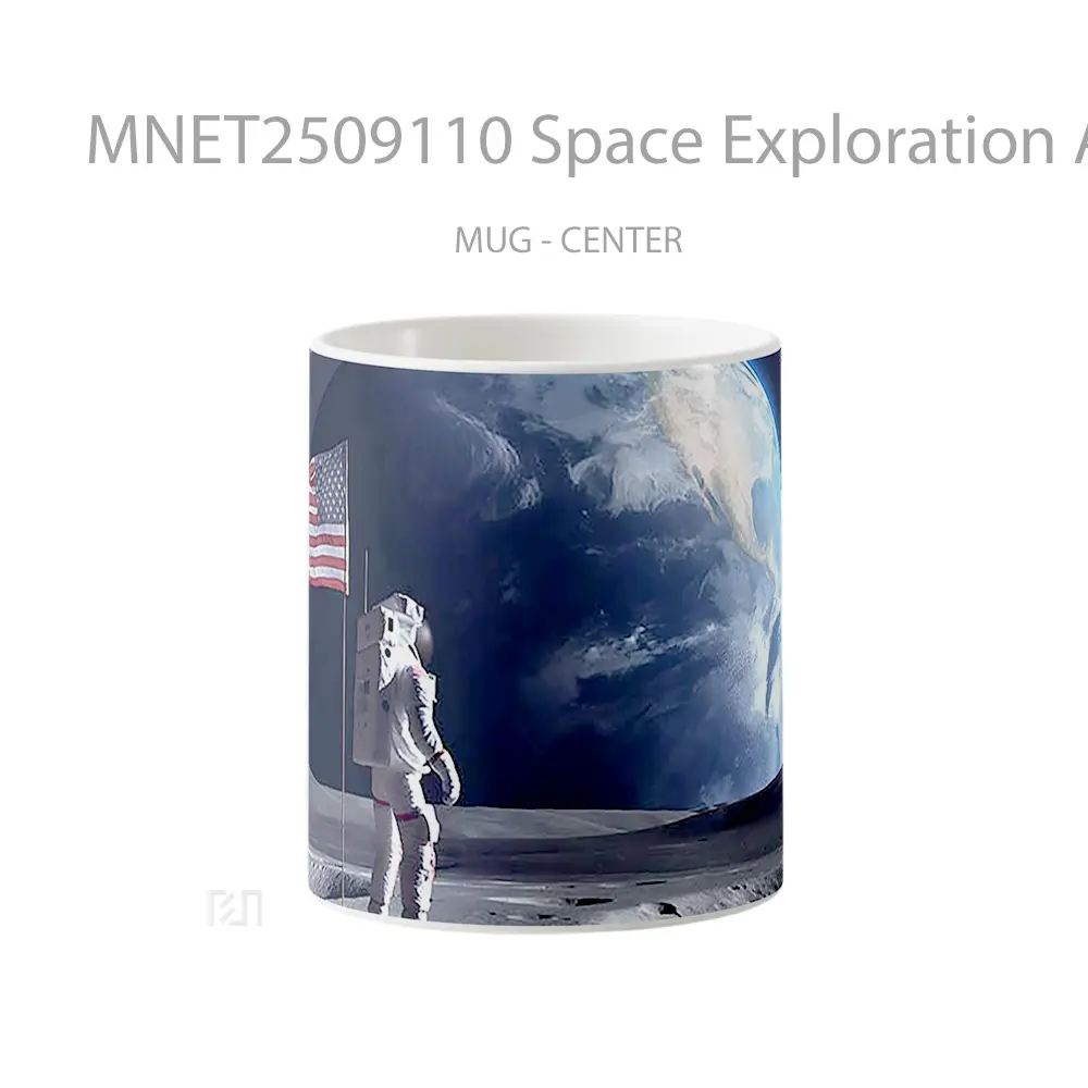 Space Exploration Astronaut Moon Earth Mug MNET2509110 - All-side / Desain