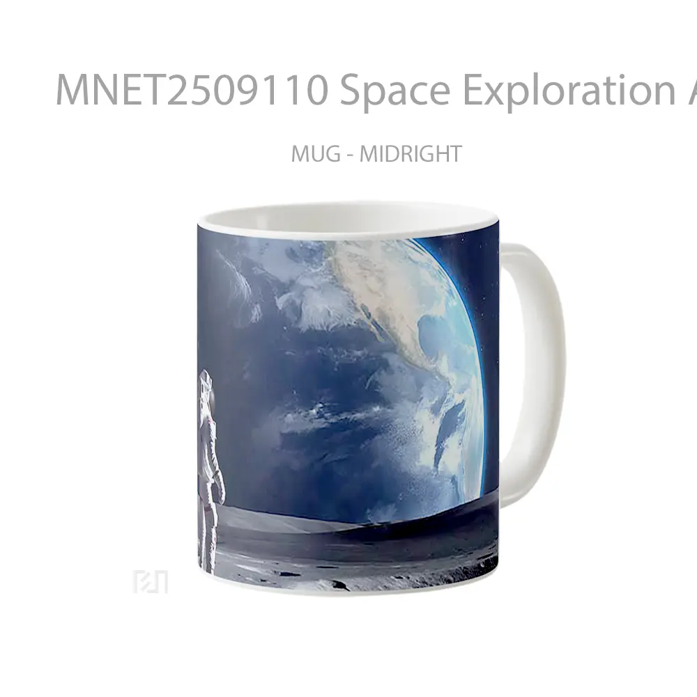 Space Exploration Astronaut Moon Earth Mug MNET2509110 - All-side / Desain