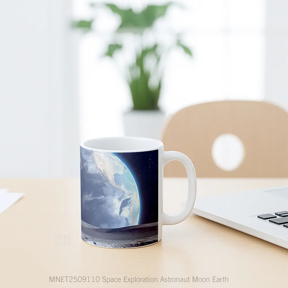 Space Exploration Astronaut Moon Earth Mug MNET2509110 - All-side / Desain