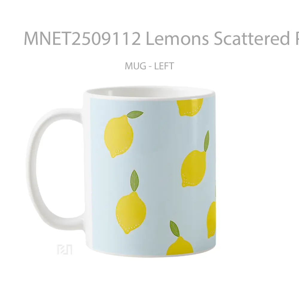 Lemons Scattered Pattern Mug MNET2509112 - All-side / Desain