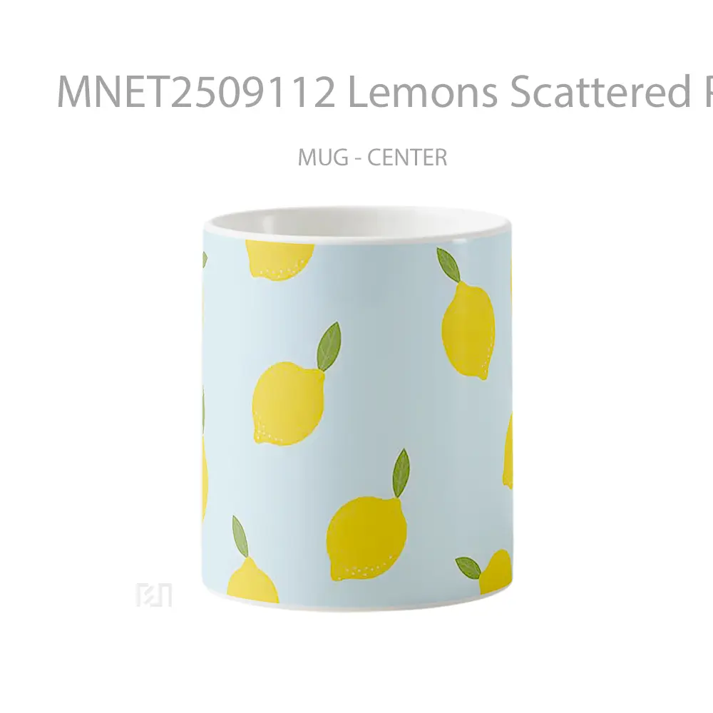 Lemons Scattered Pattern Mug MNET2509112 - All-side / Desain