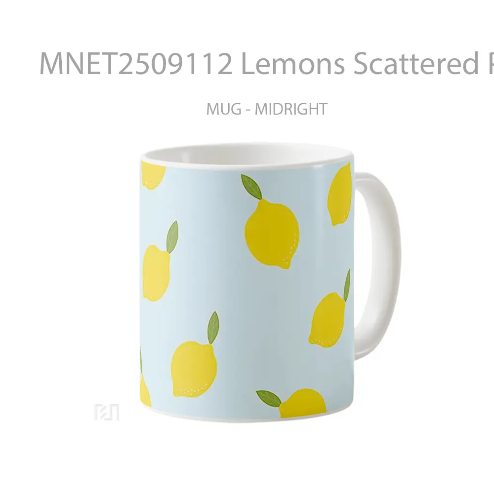 Lemons Scattered Pattern Mug MNET2509112 - All-side / Desain