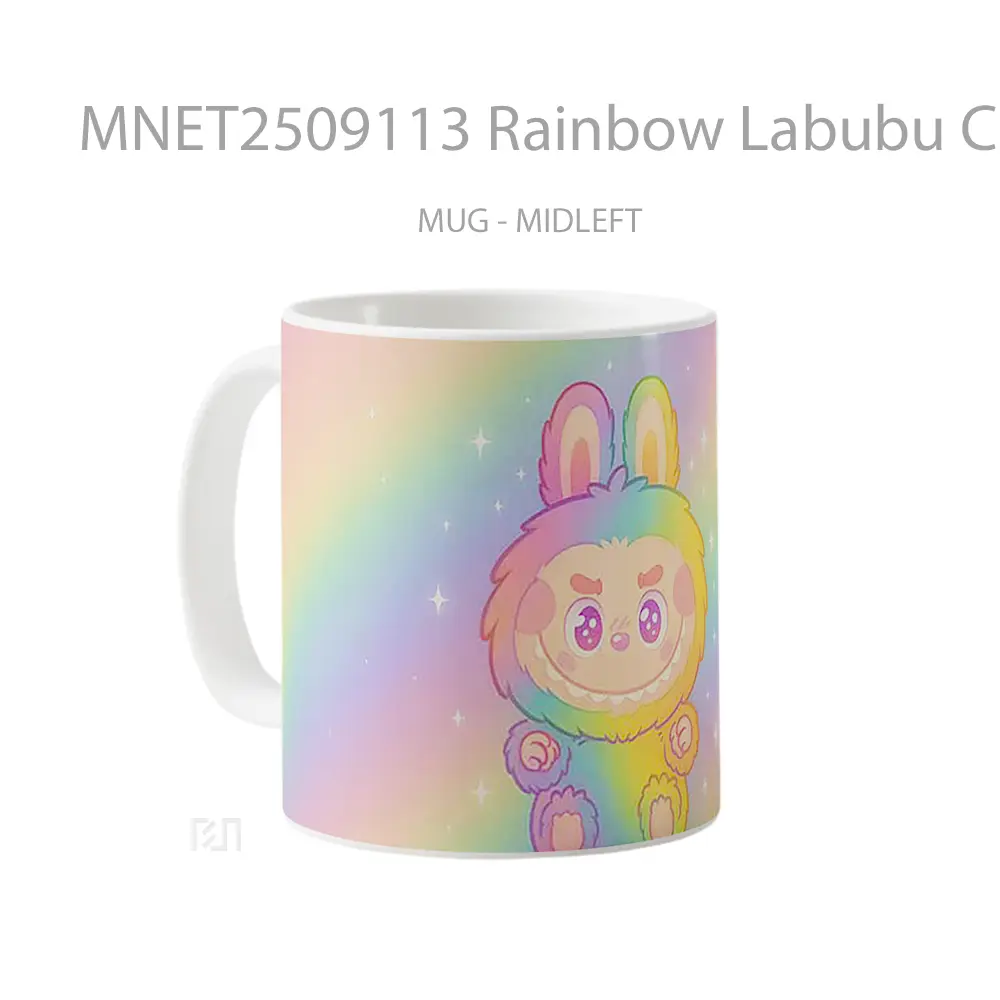 Rainbow Labubu Cute Character Mug MNET2509113 - All-side / Desain