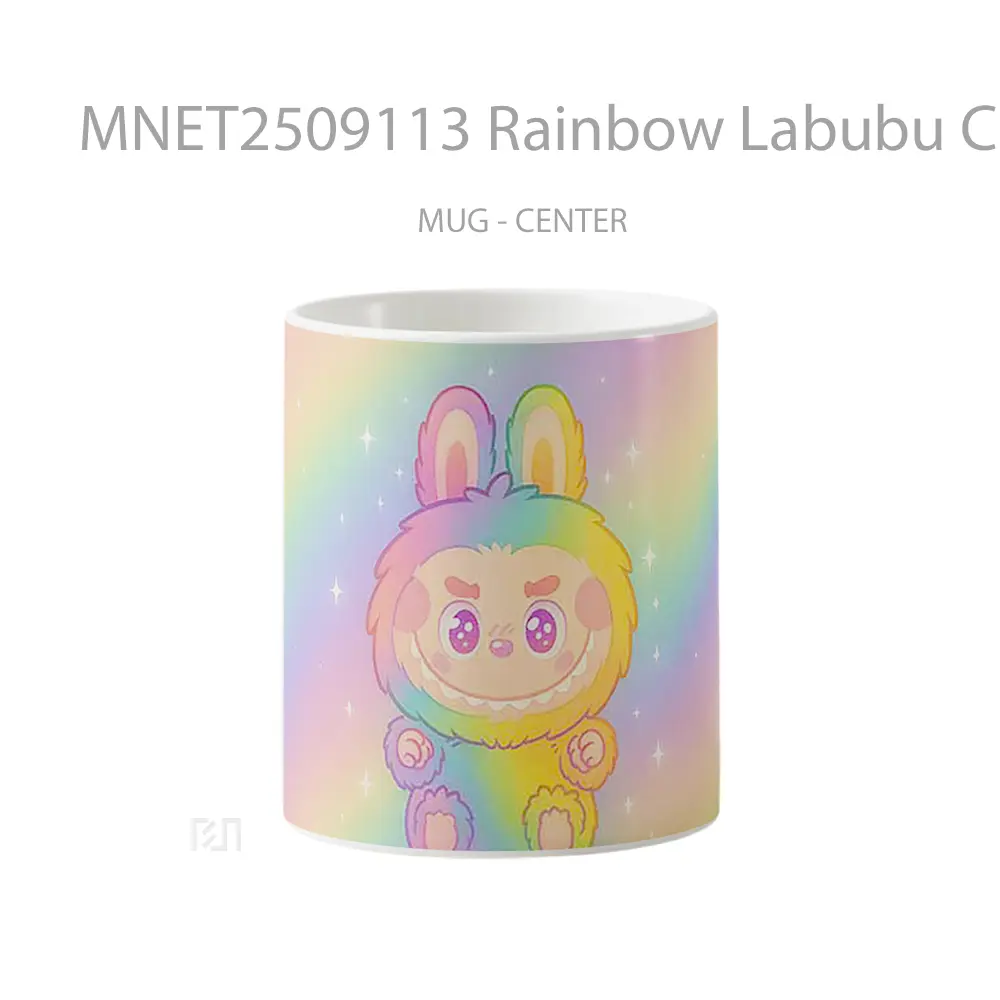 Rainbow Labubu Cute Character Mug MNET2509113 - All-side / Desain