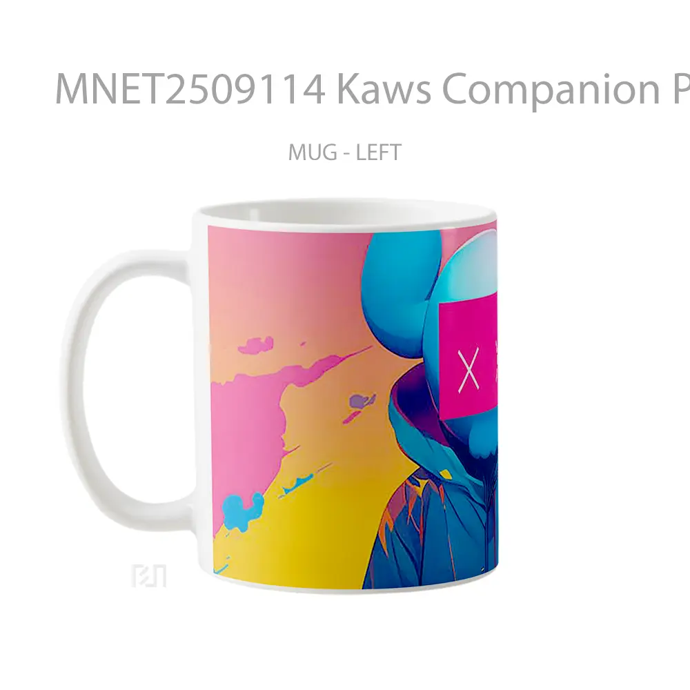 Kaws Companion Pink Mask Mug MNET2509114 - All-side / Desain