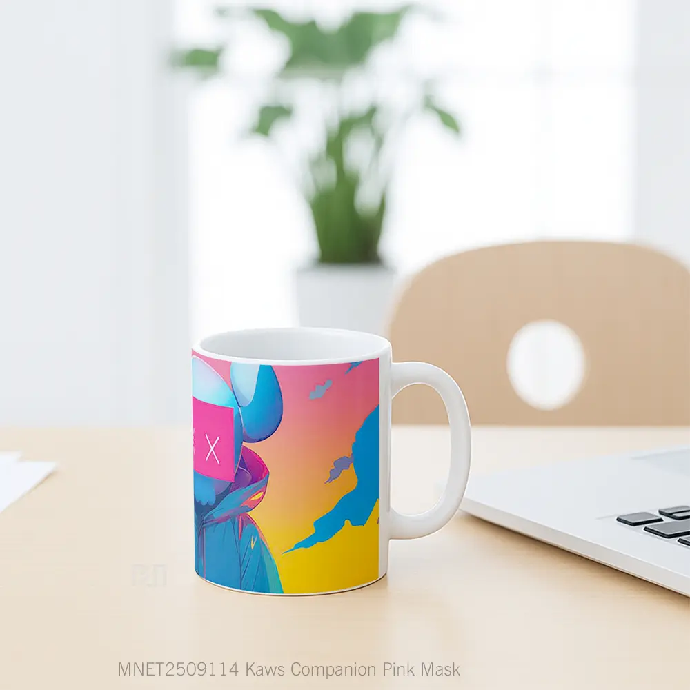Kaws Companion Pink Mask Mug MNET2509114 - All-side / Desain