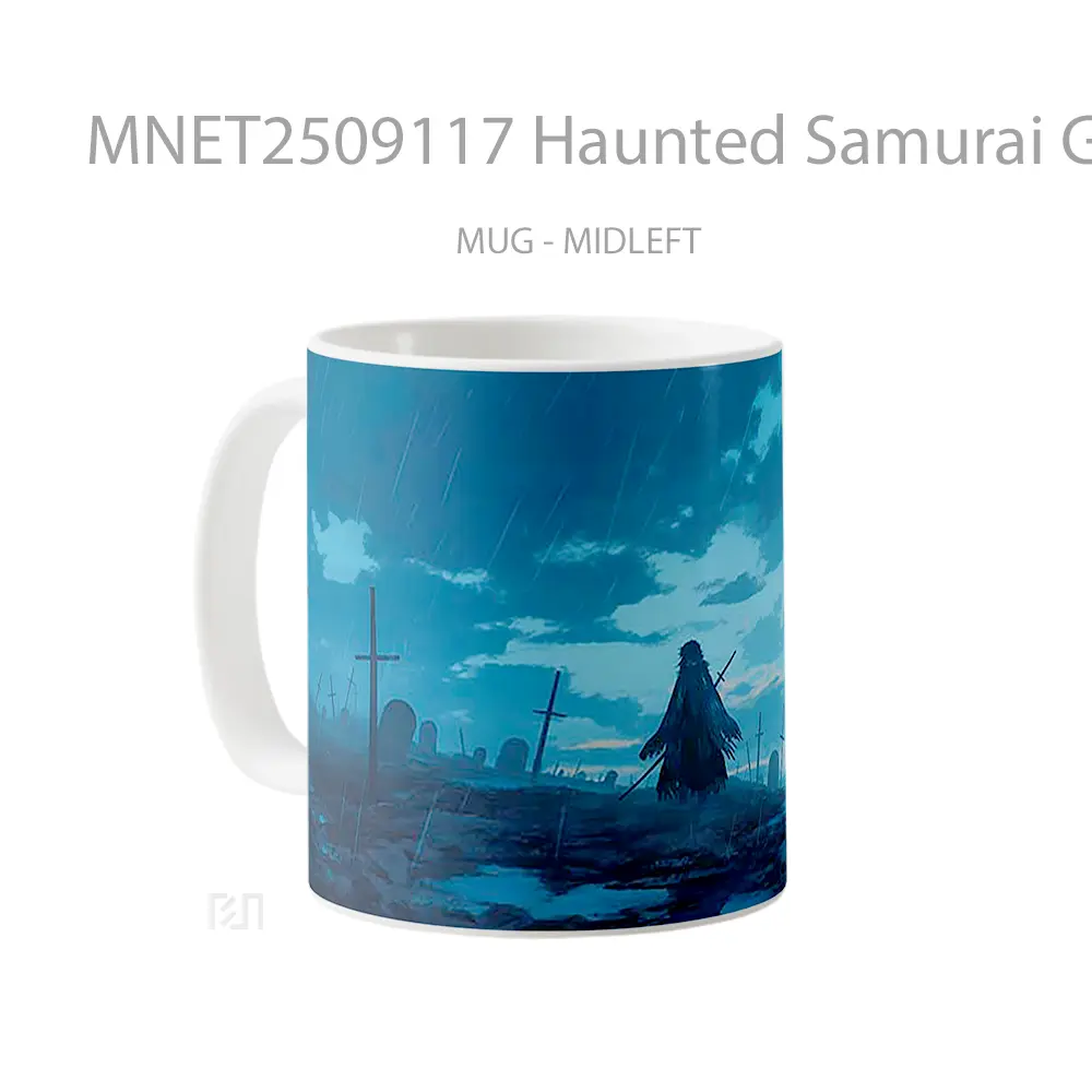 Haunted Samurai Graveyard Mug MNET2509117 - All-side / Desain