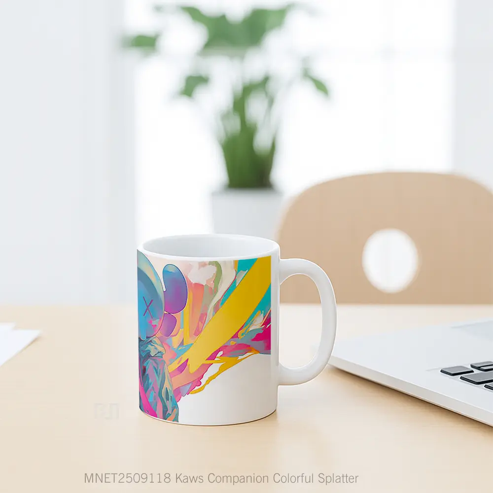 Kaws Companion Colorful Splatter Mug MNET2509118 - All-side / Desain