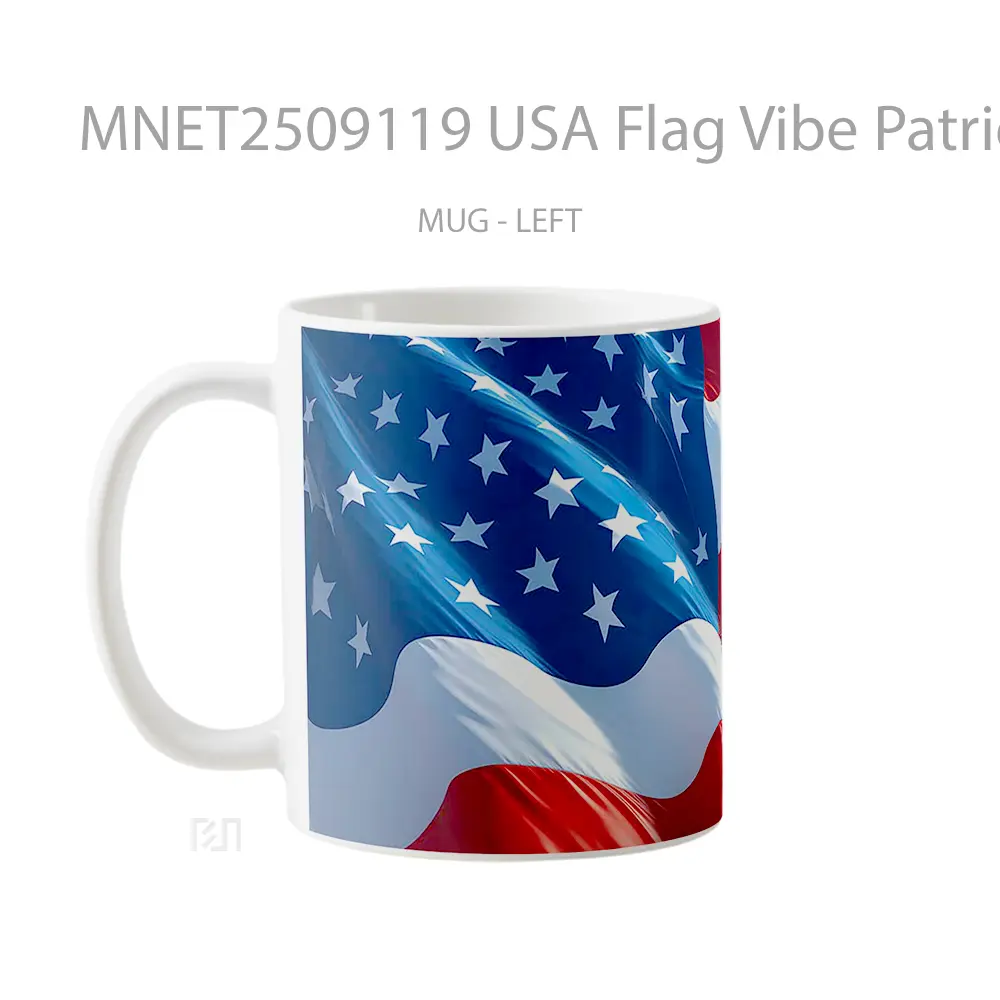 Usa Flag Vibe Patriotic Mug MNET2509119 - All-side / Desain