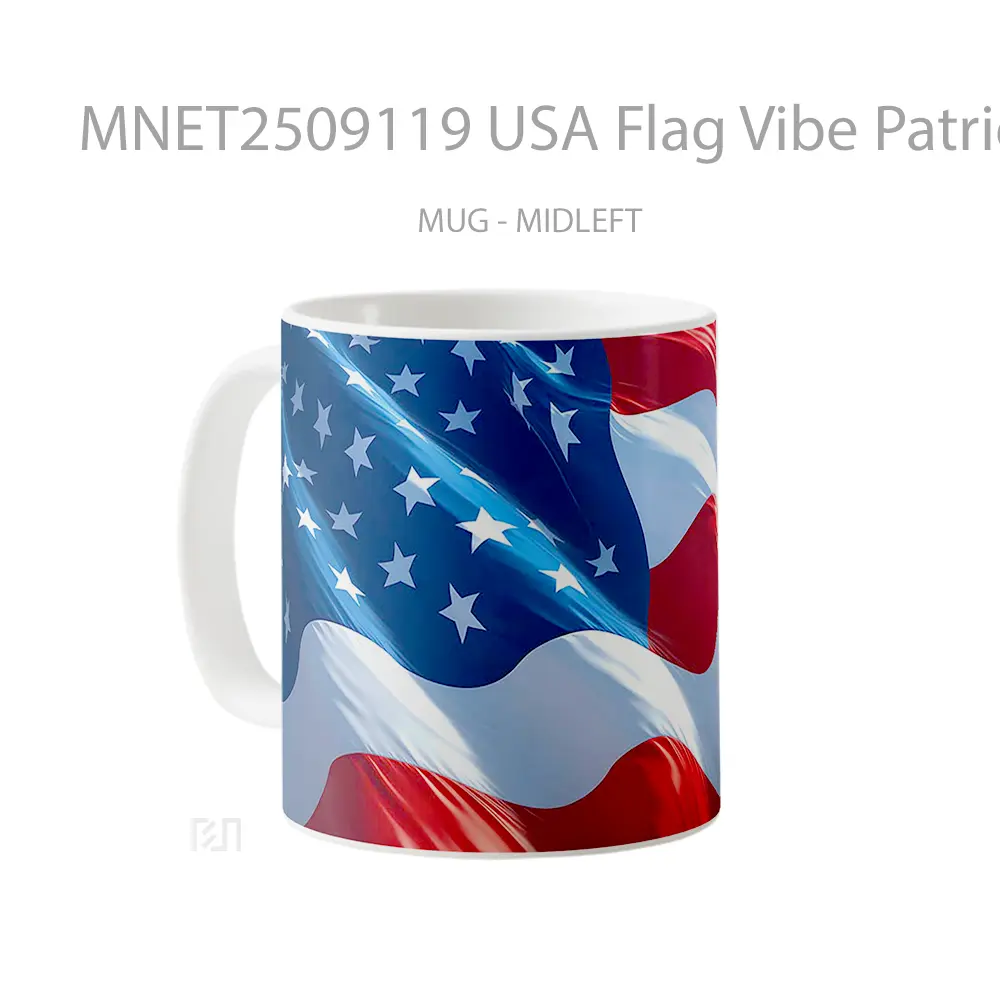 Usa Flag Vibe Patriotic Mug MNET2509119 - All-side / Desain