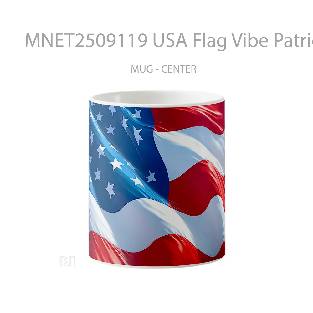 Usa Flag Vibe Patriotic Mug MNET2509119 - All-side / Desain