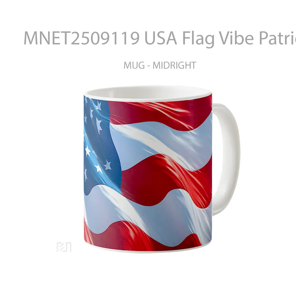 Usa Flag Vibe Patriotic Mug MNET2509119 - All-side / Desain