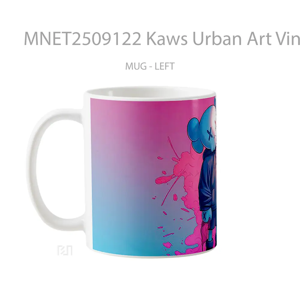 Kaws Urban Art Vinyl Figure Mug MNET2509122 - All-side / Desain