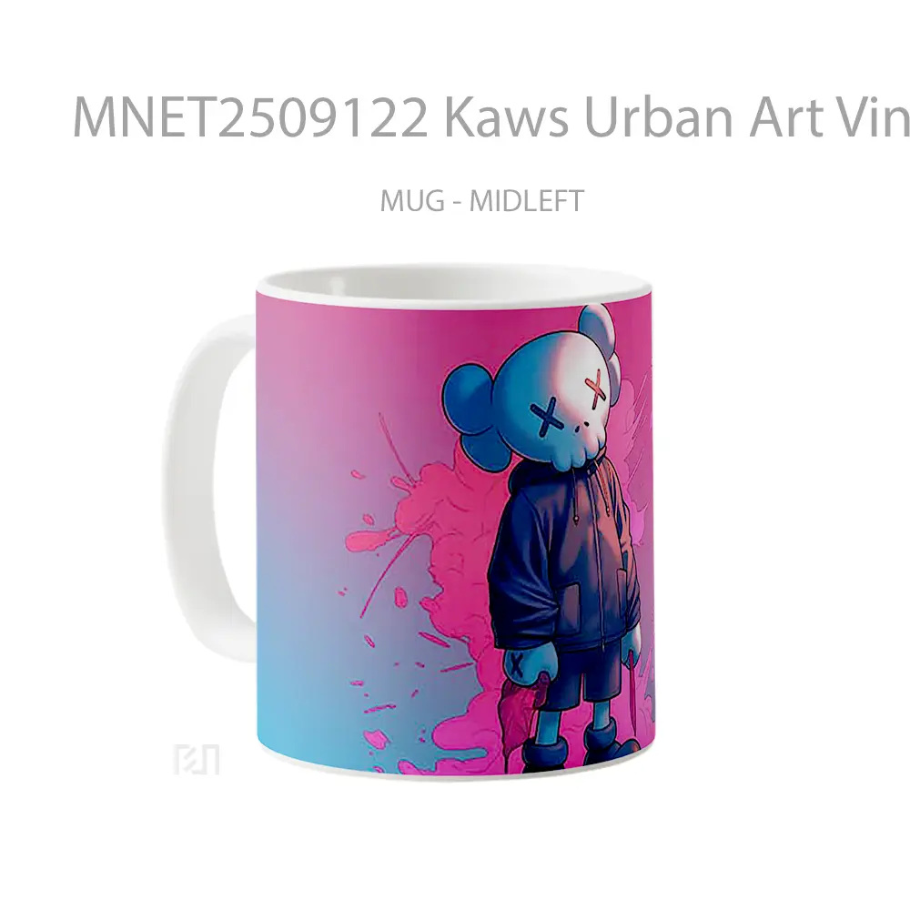 Kaws Urban Art Vinyl Figure Mug MNET2509122 - All-side / Desain