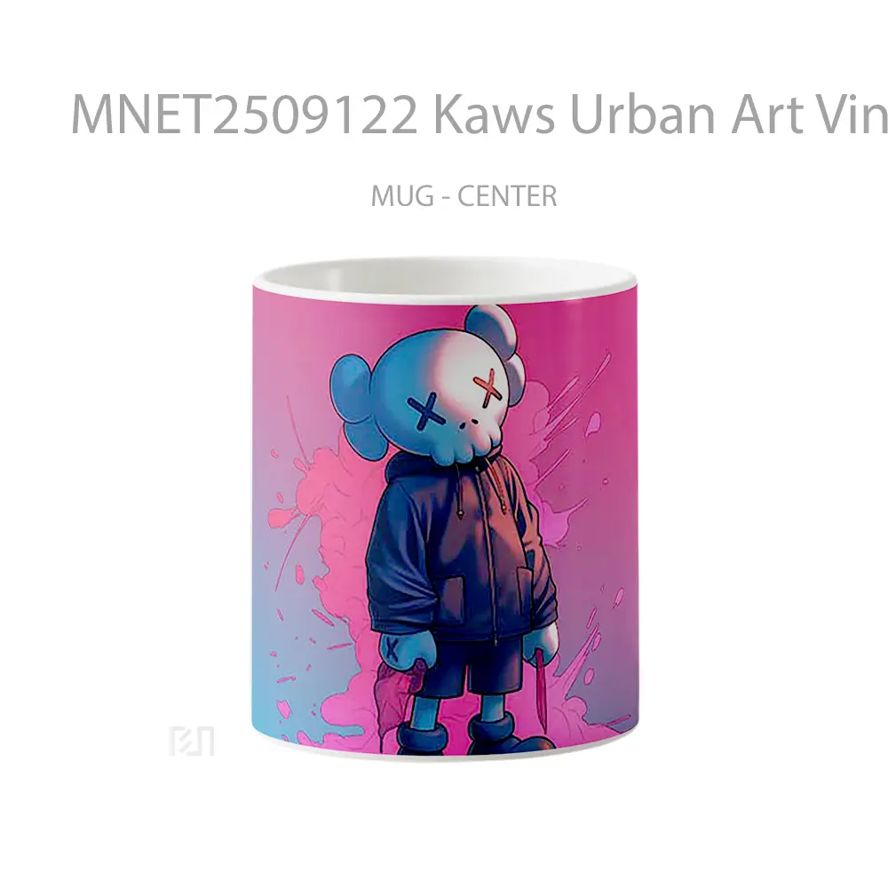 Kaws Urban Art Vinyl Figure Mug MNET2509122 - All-side / Desain