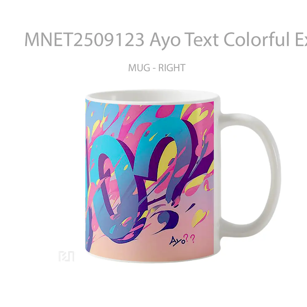 Ayo Text Colorful Explosion Mug MNET2509123