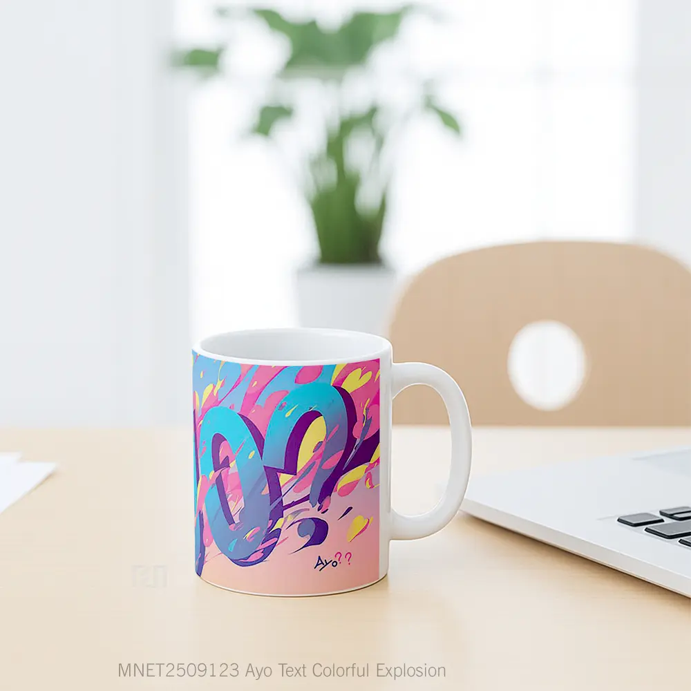 Ayo Text Colorful Explosion Mug MNET2509123 - All-side / Desain