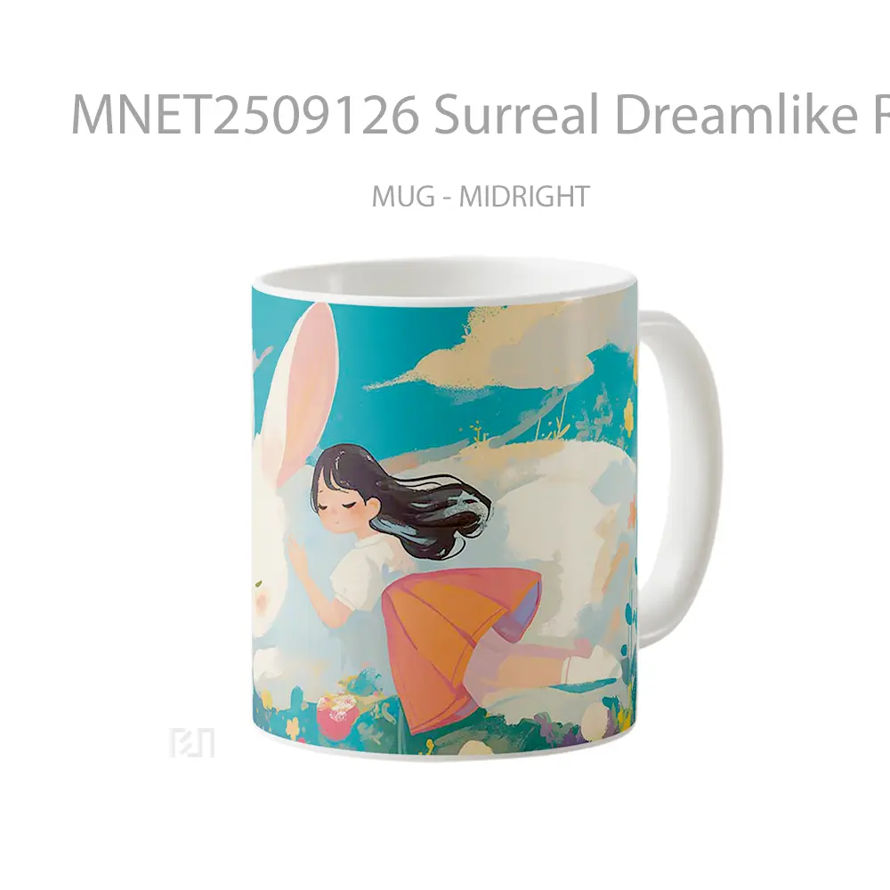 Surreal Dreamlike Rabbit & Girl Mug MNET2509126 - All-side / Desain