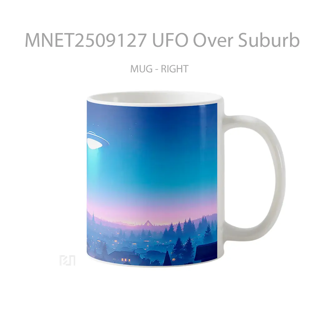 Ufo Over Suburb Mug MNET2509127