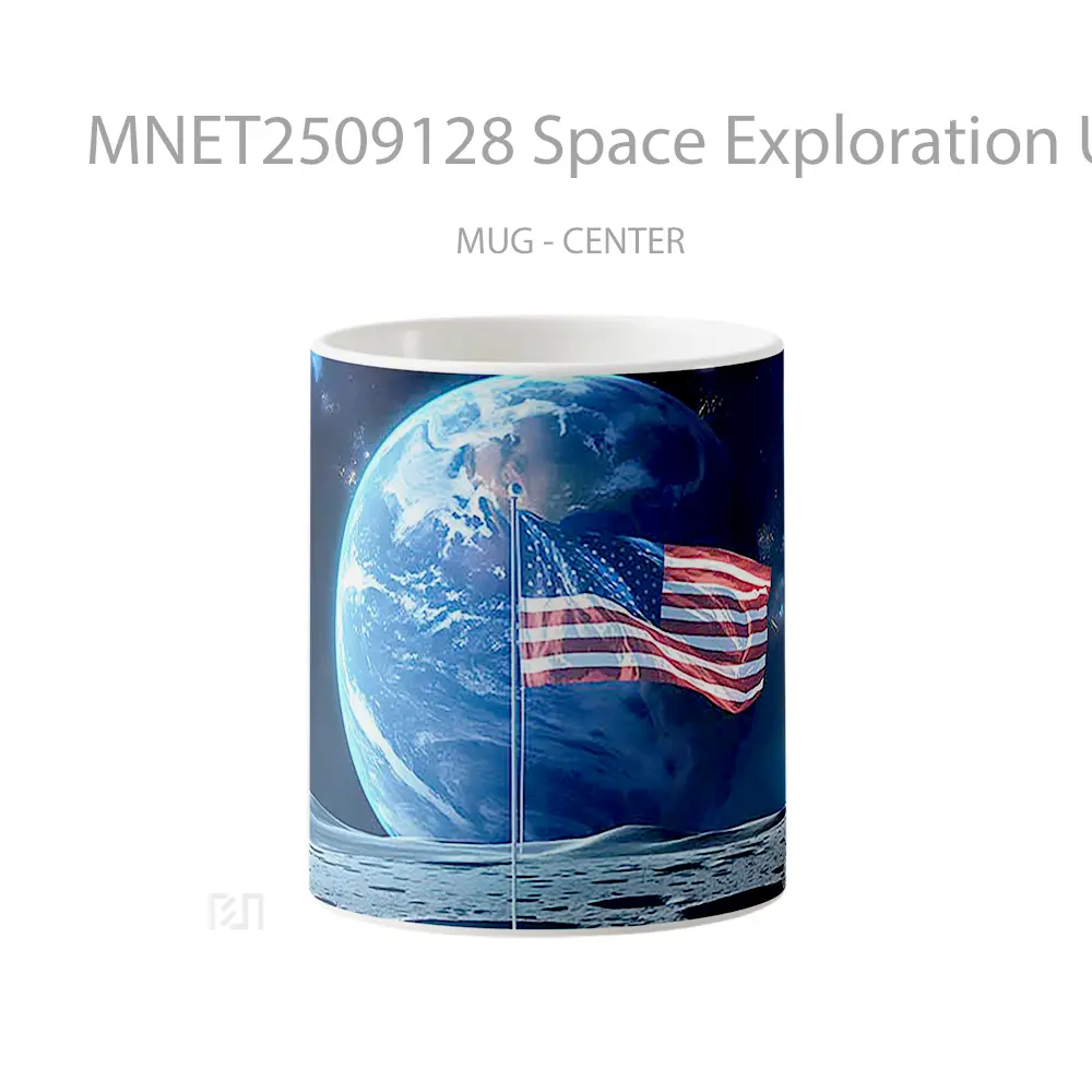 Space Exploration Usa Flag On Moon Mug MNET2509128 - All-side / Desain