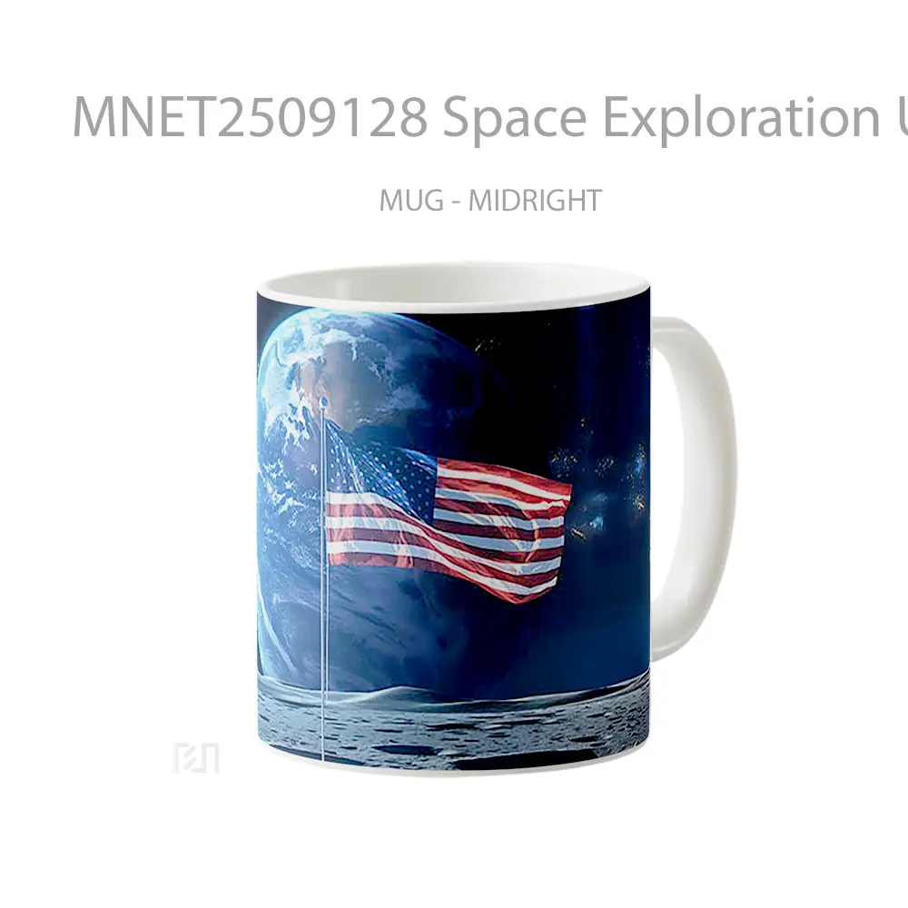Space Exploration Usa Flag On Moon Mug MNET2509128 - All-side / Desain