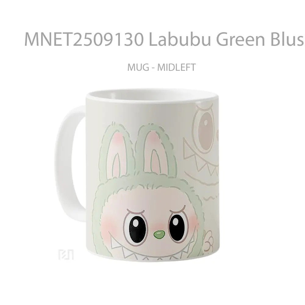 Labubu Green Blush Mug MNET2509130 - All-side / Desain
